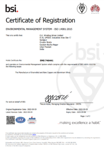 ISO 14001:2015 certification for Environmental Management System (EMS)