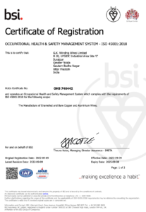 Geekay ISO 45001:2018 certification for Occupational Health and Safety