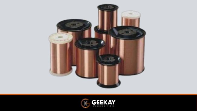 Photo of copper winding wire spools
