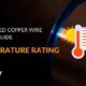 How important is choosing the correct temperature rating in enamelled copper wires?